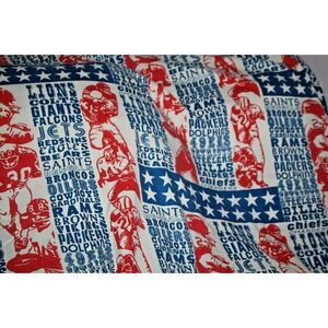 Vintage BIBB Football Flat Sheet 72X104 Twin, 2 sheets